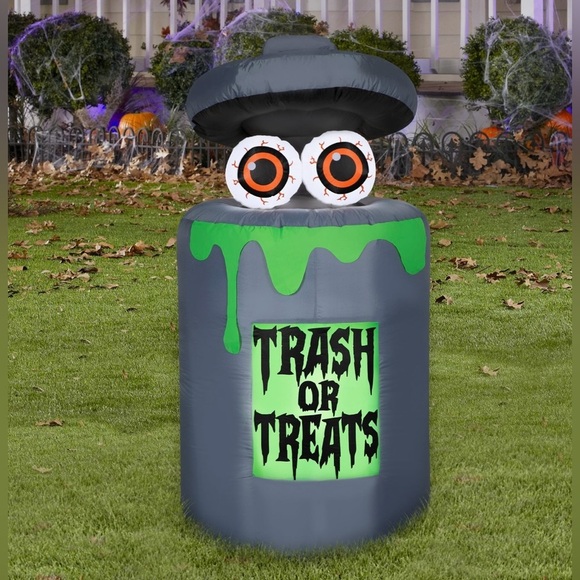 60 Inch Large Eyes Peeking Out of Trash Can - Picture 3 of 6